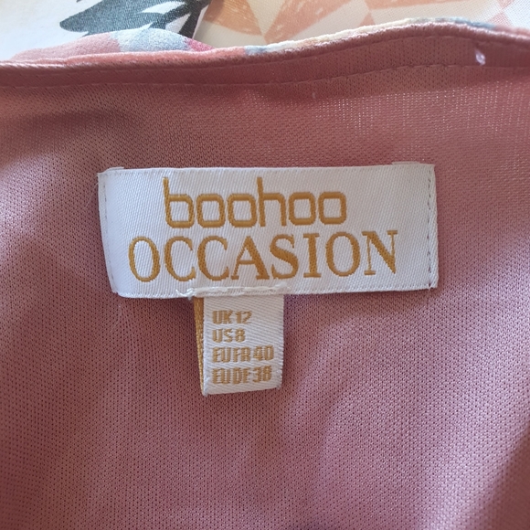 💗 Bohoo MATERNITY floral pink mid dress uk size 12 - Picture 7 of 7